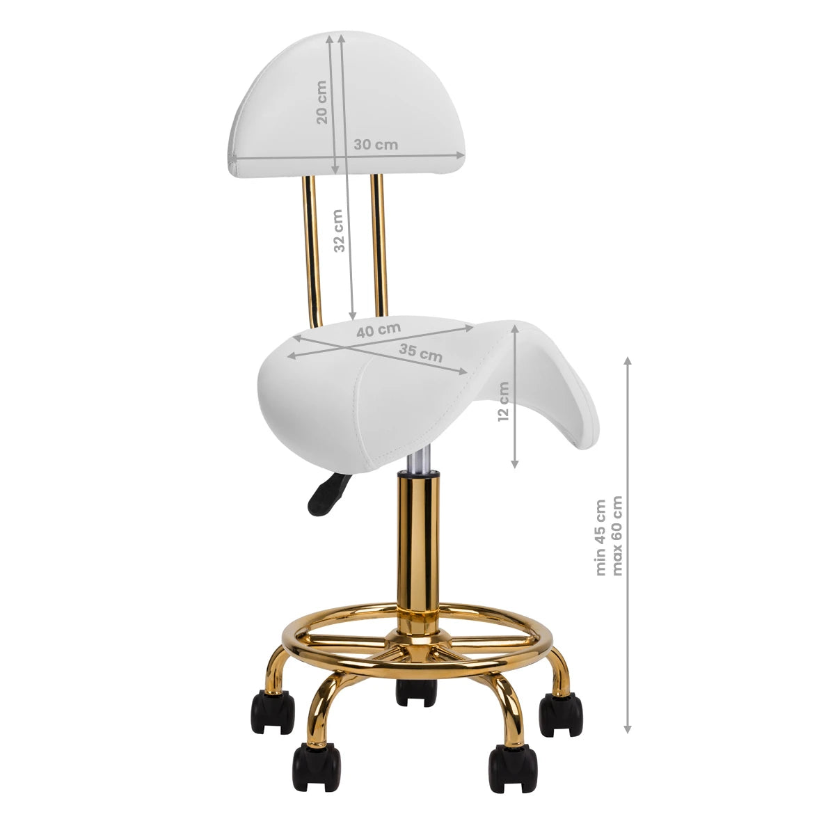 COSMETIC STOOL 6001G WHITE
