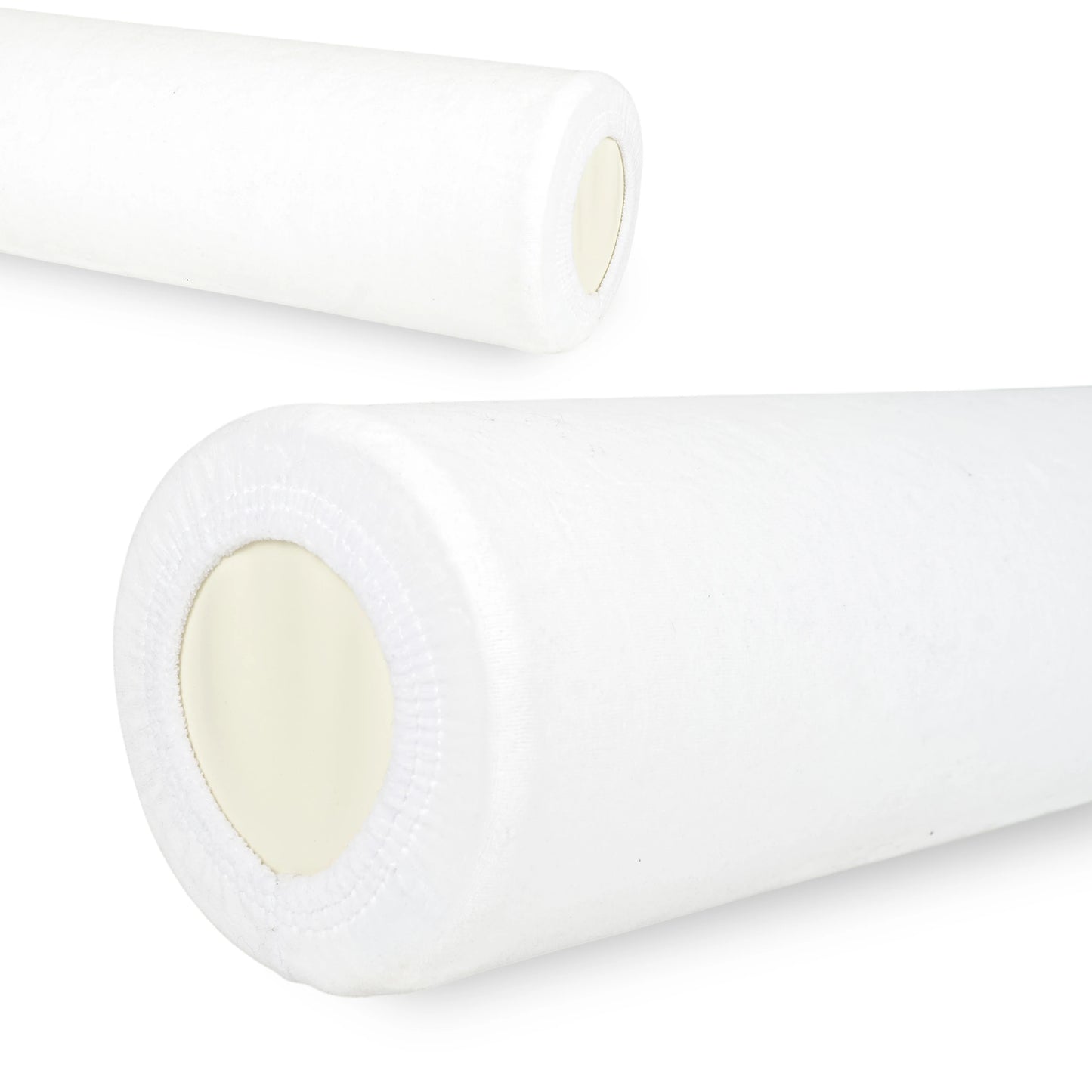 Sammetskudde med elastisk band för kudde, 15 × 60 cm vit