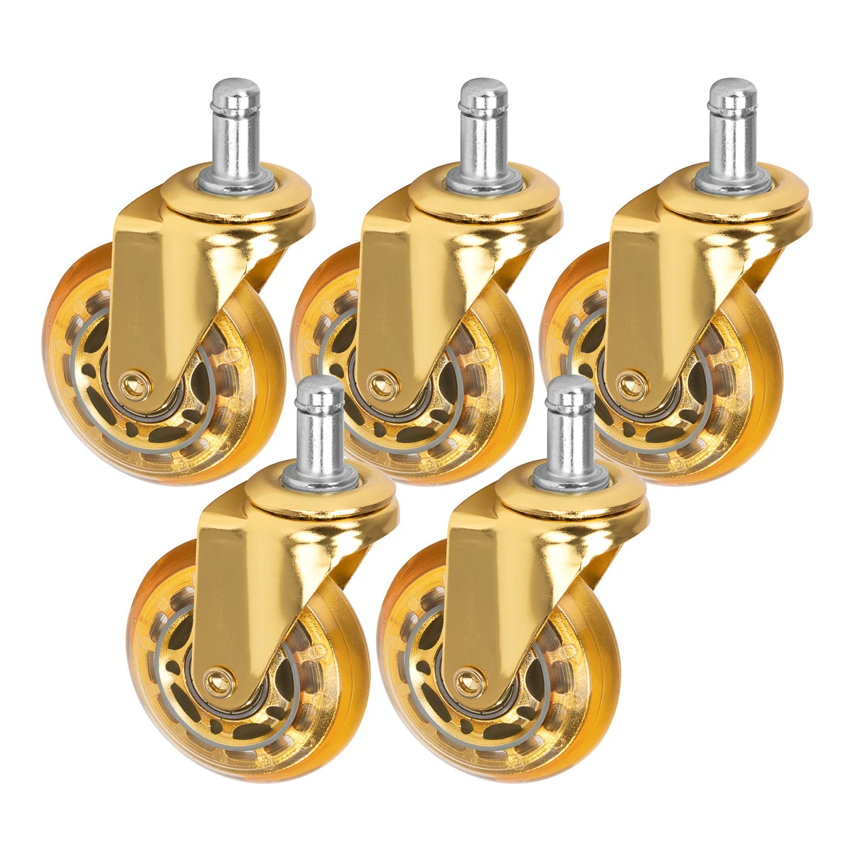 Roll Speed stol hjul guld press-on set 5 st