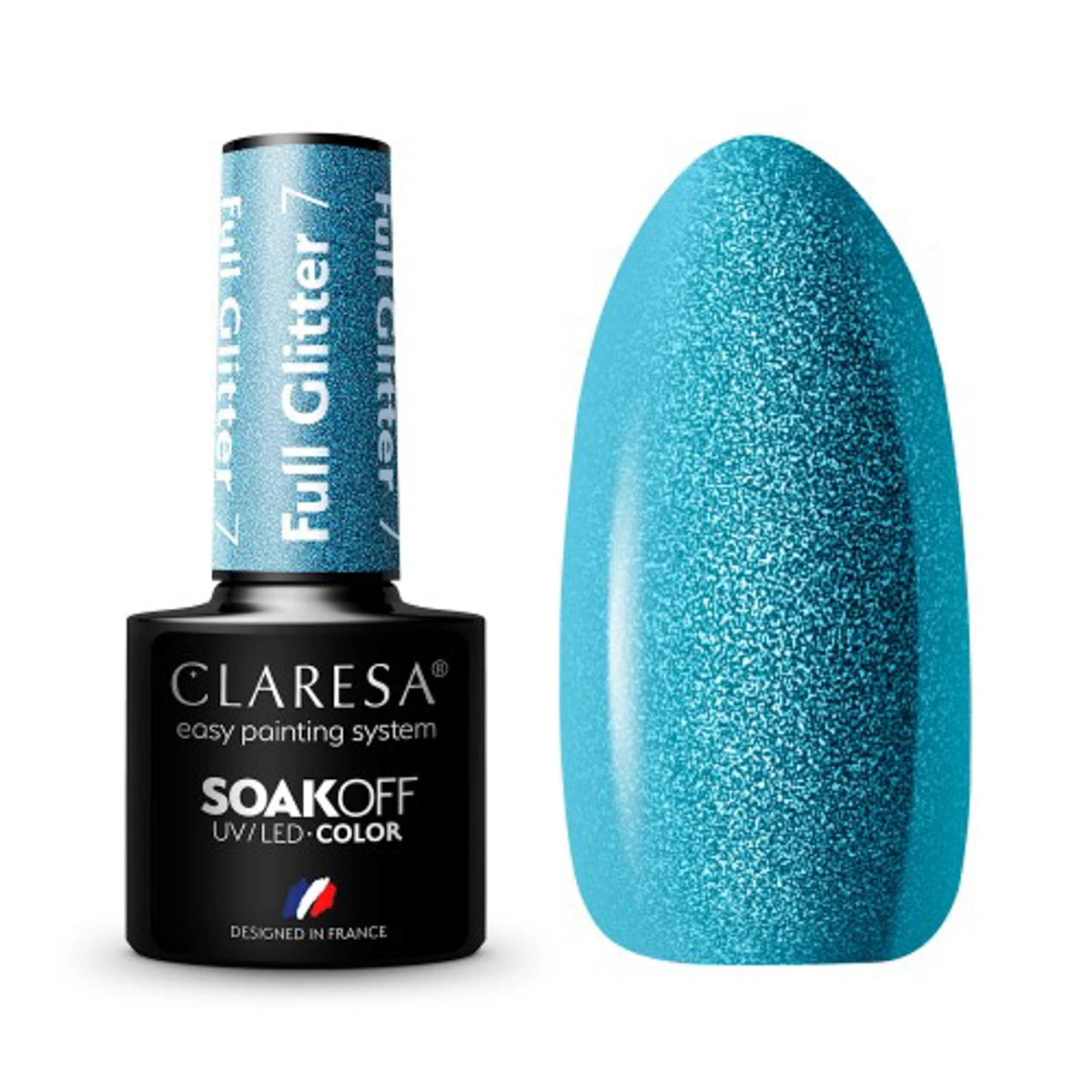 CLARESA Gel Polish Full Glitter, 7,5 ml