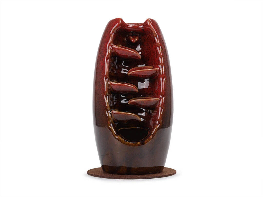 Ceramic incense burner "WATERFALL" red