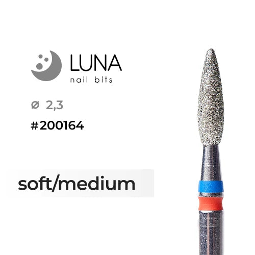 Luna Bits diamantborr Flame 2,3-8, röd/medium