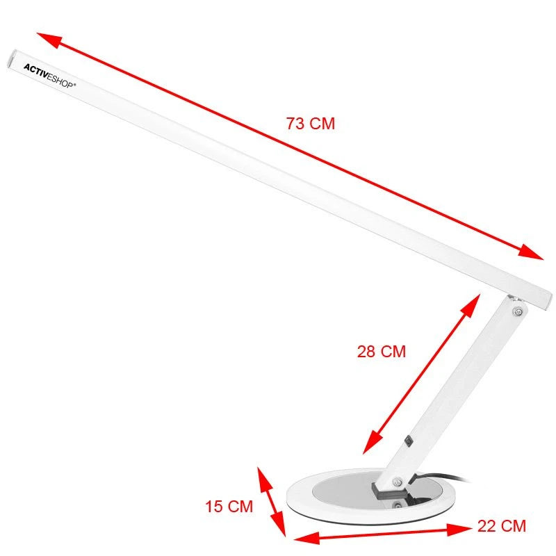 Vit LED slim skrivbordlampa