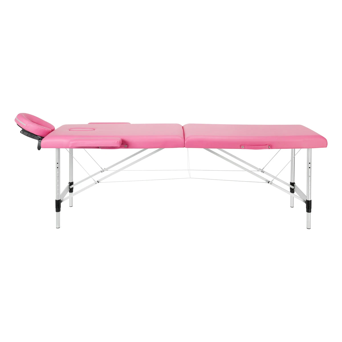 BALANCE aluminiumhopfällbar massagebänk 2-delad rosa