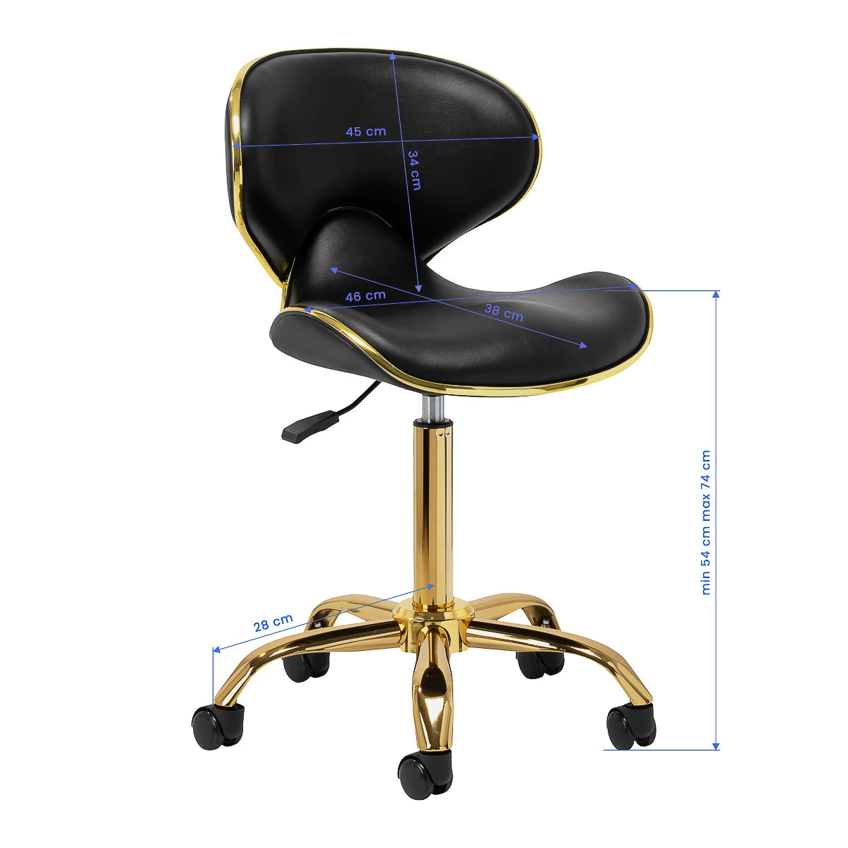 Gabbiano behandlingsstol Q-4599G svart