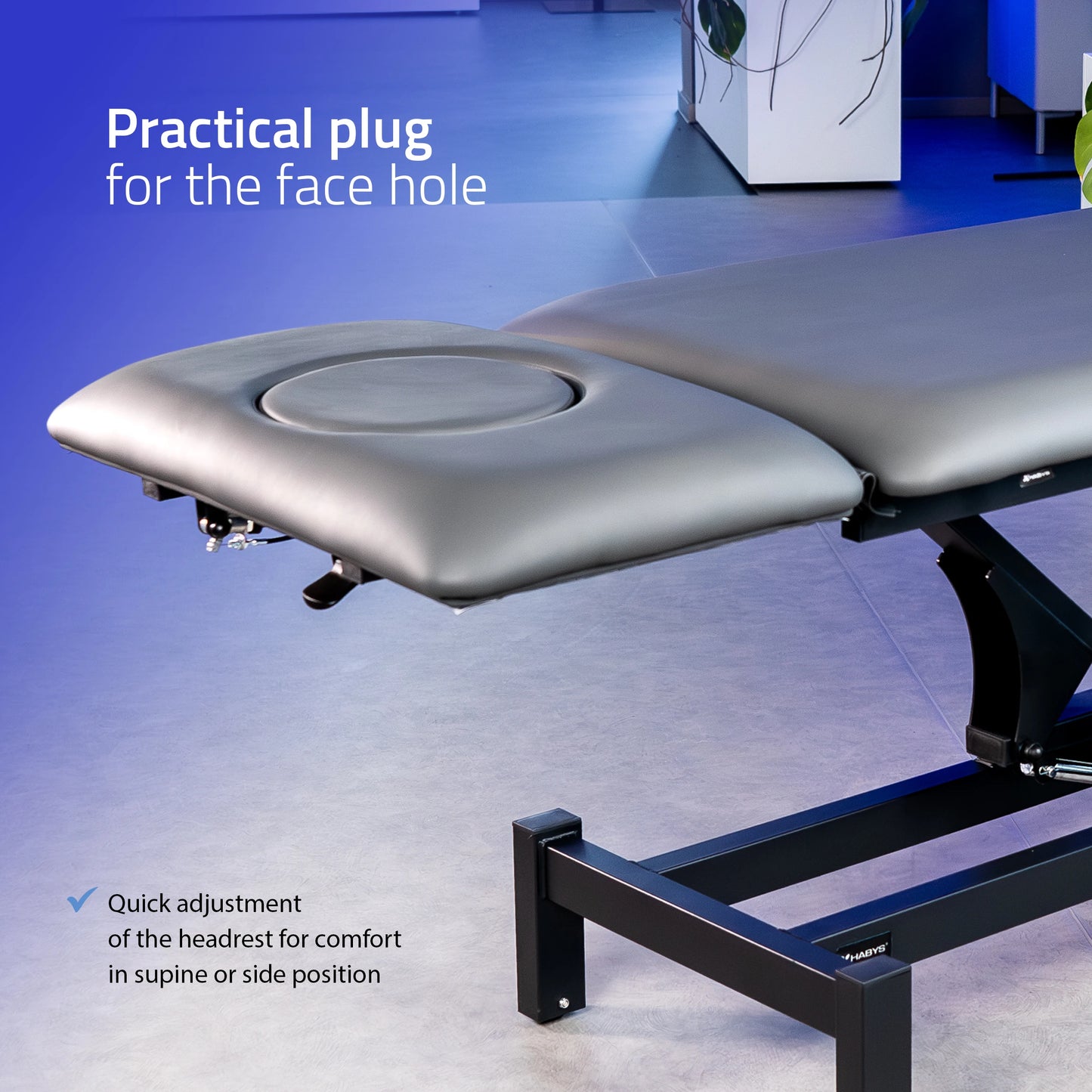 Fortis 2 ERGO treatment table, electric height adjustment, ERGO cushion