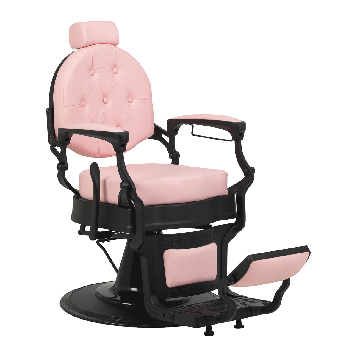 Barber chair Gabbiano President pink with black base