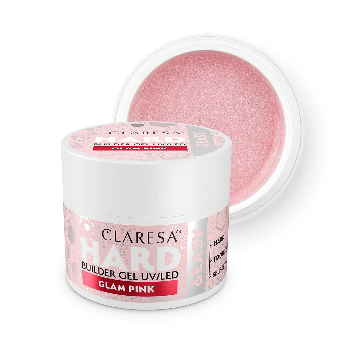 HARD&EASY BUILDER GEL GLAM PINK 12g