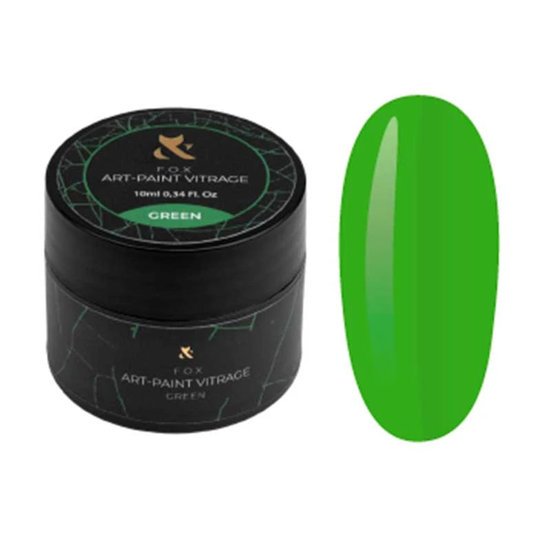 F.O.X Gel Paint Vitrage Green, 10 ml
