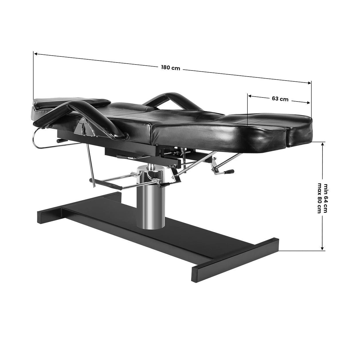 Hydraulisk fotvårdsstol A 210c PEDI, svart