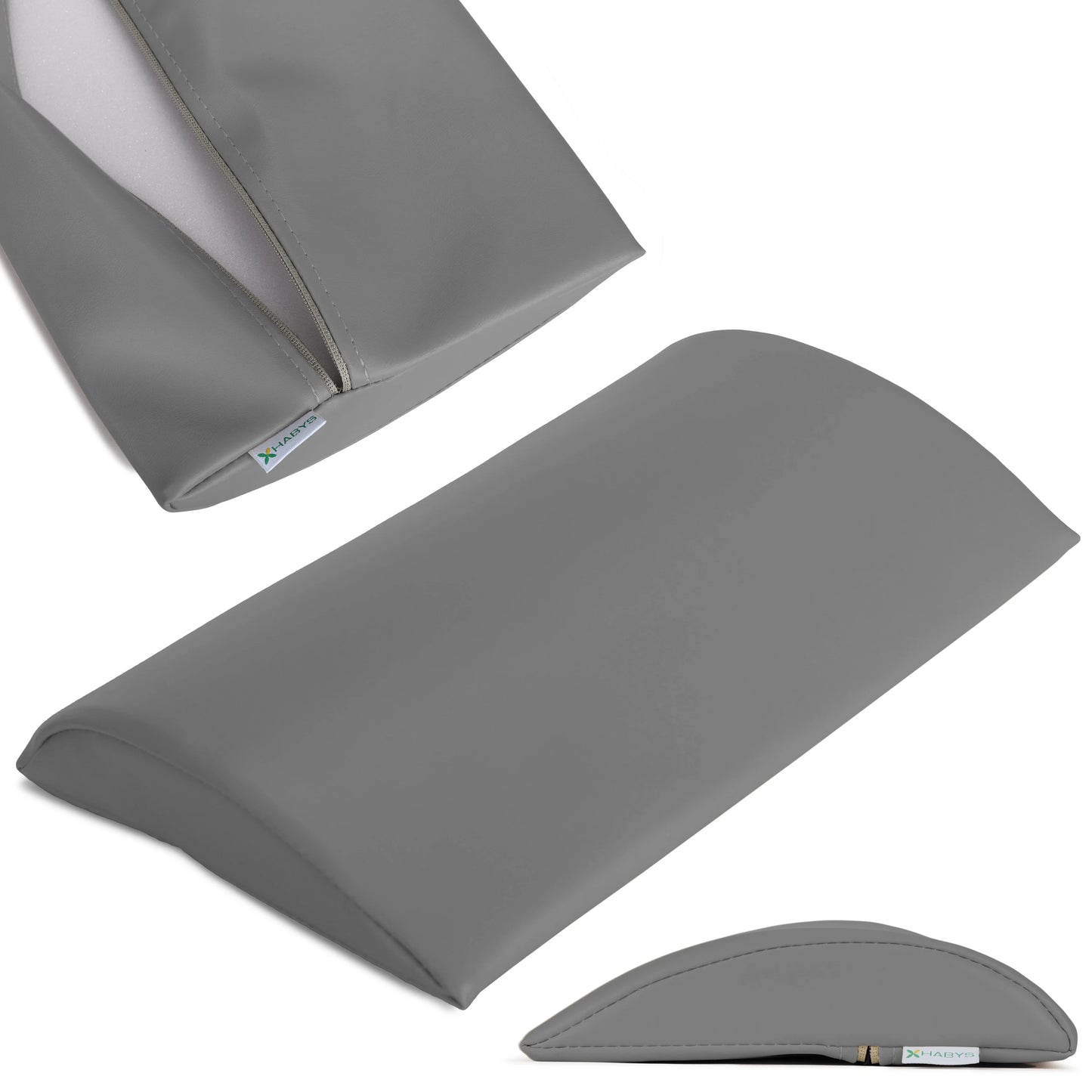 Massagekudde för ryggstöd 40x25x5 cm mjuk grå