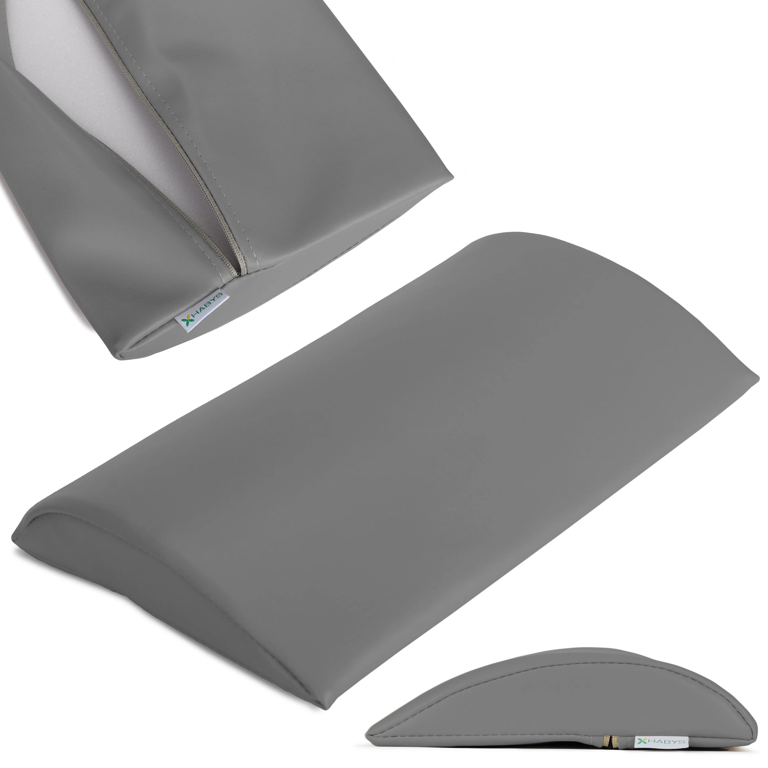 Massagekudde för ryggstöd 40x25x5 cm mjuk grå