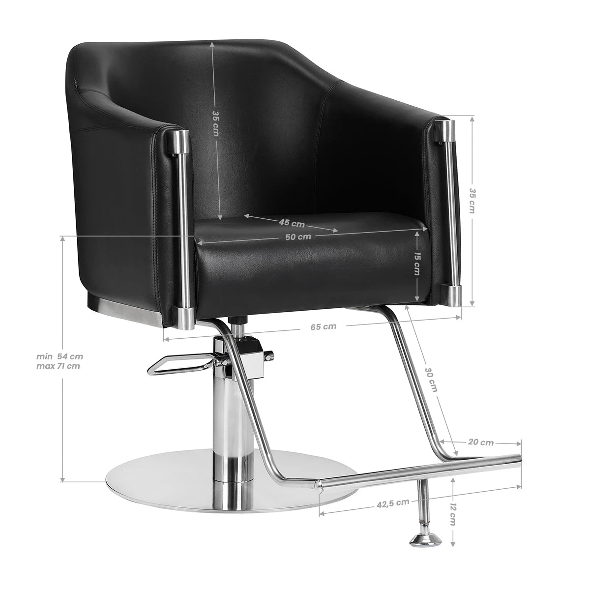 Hairdressing chair GABBIANO Burgos black