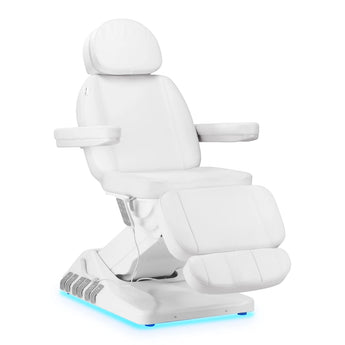 SILLON LUXury elektrisk behandlingsstol med fotpedal, 3 motorer, vit