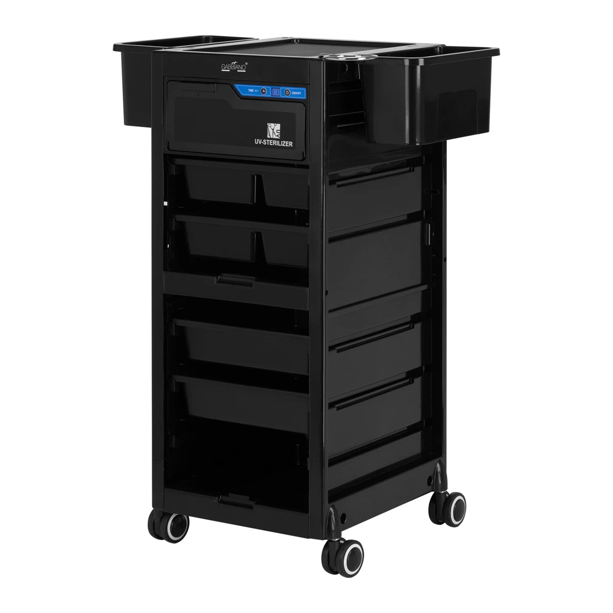 GABBIANO Frisörvagn med UV-sterilisator 68UV svart