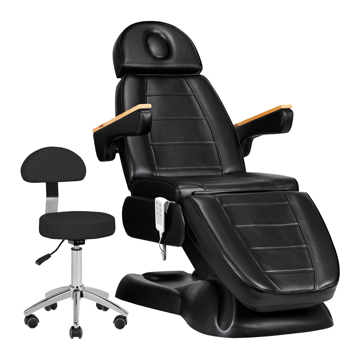 SILLON SET - Beauty bed-couche LUX 273b + stool 304, svart