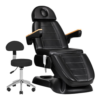 SILLON SET - Beauty bed-couche LUX 273b + stool 304, svart