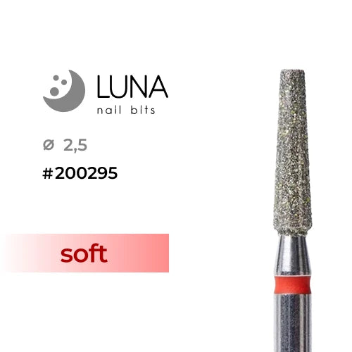 Luna Bits Diamantborr Trunkerad Kon - 2,5/10, Röd Fine Grit