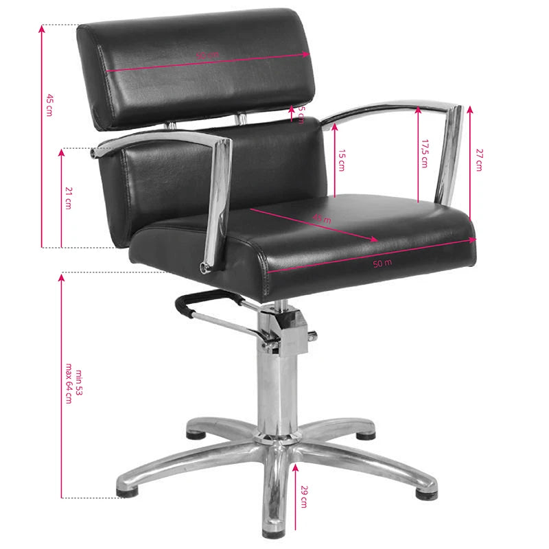 Hairdressing chair Gabbiano Bruksela black