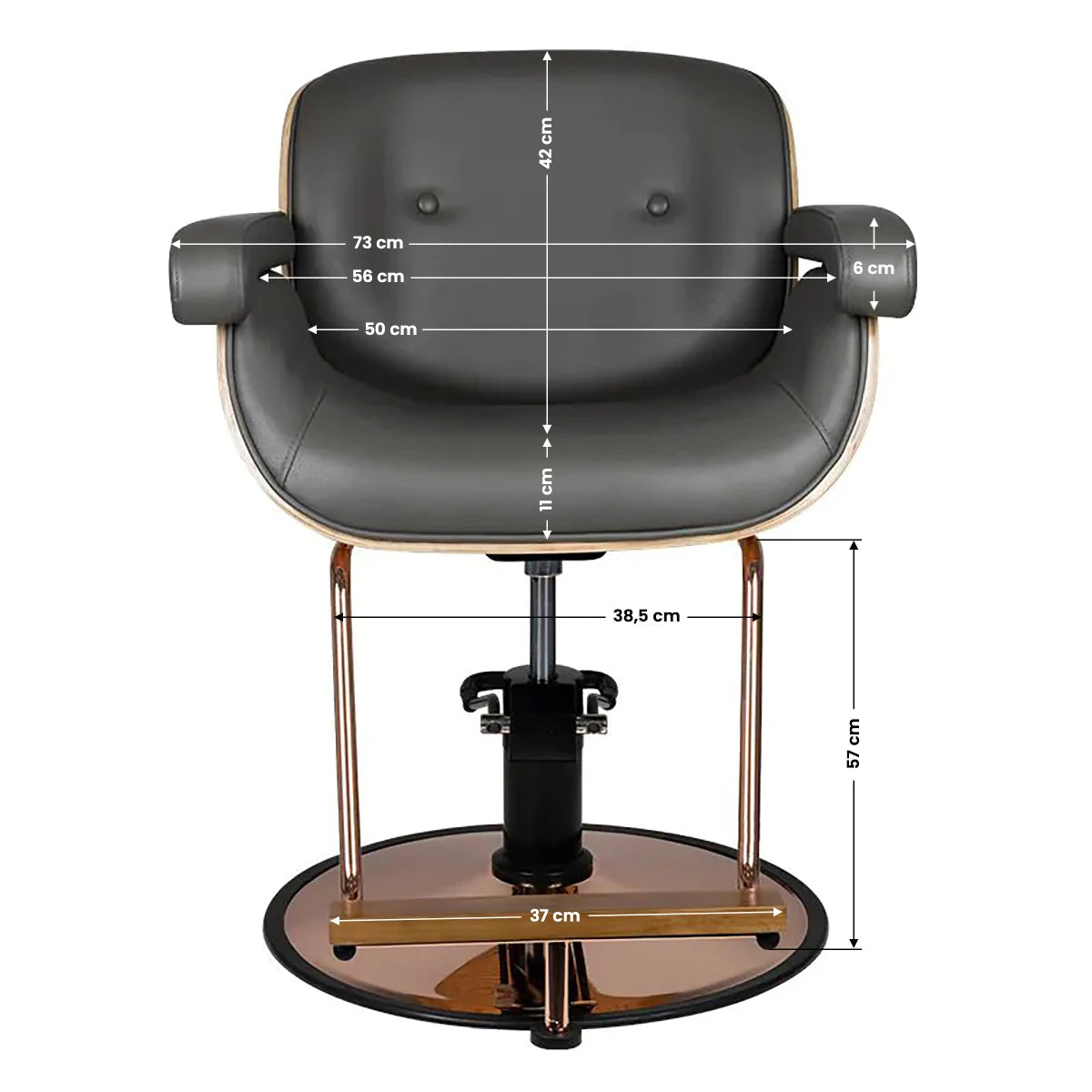 Hairdressing chair Gabbiano Venice gray