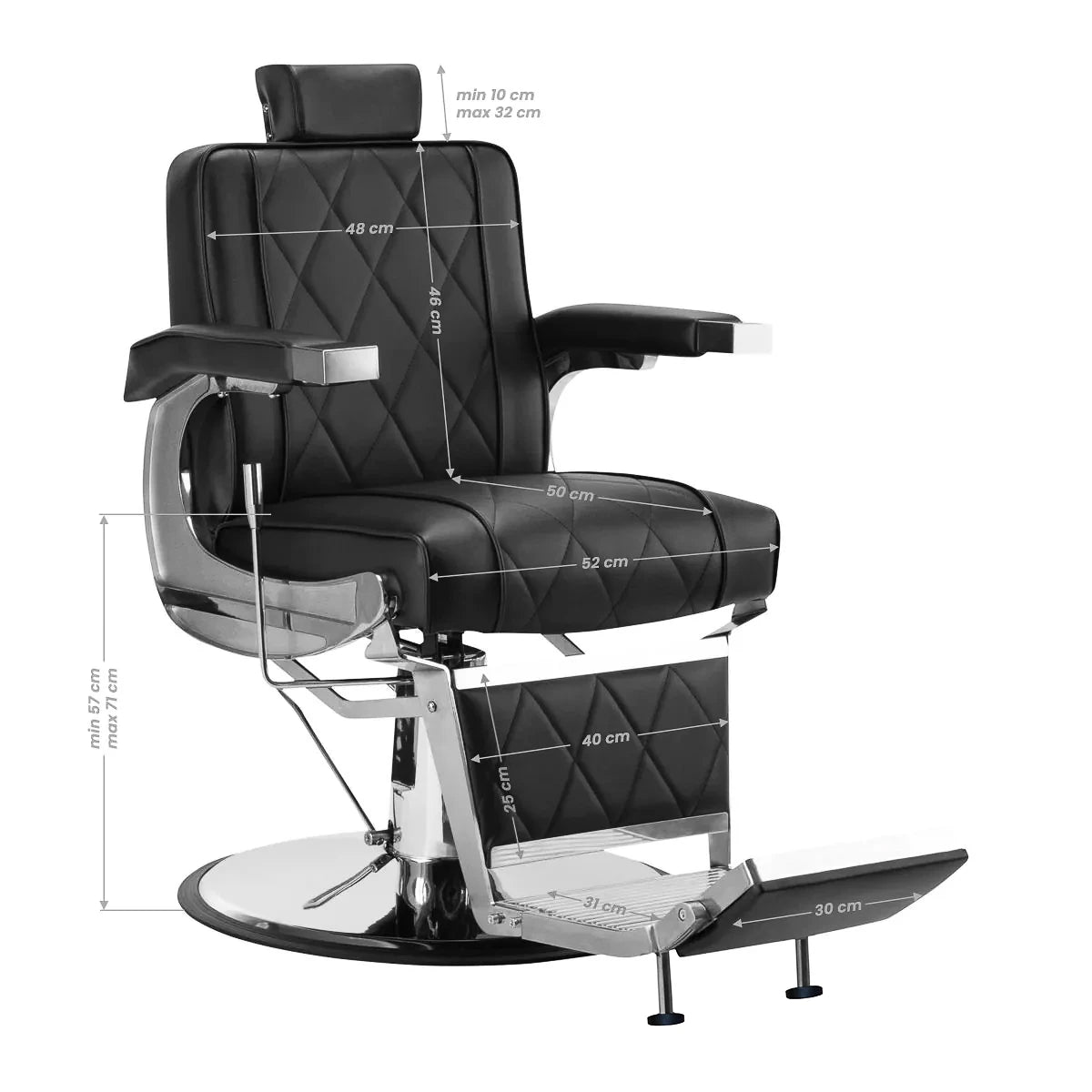 HAIR SYSTEM BM88066 barberarstol svart