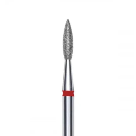 Diamond nail drill bit flame red EXPERT head diameter 2,1 mm / working part 8 mm
