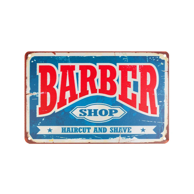 Decorative plaque barber b006