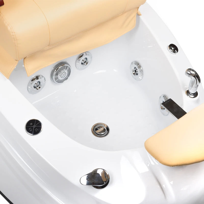 Fotvårdsstol med massage, BR-2307, beige