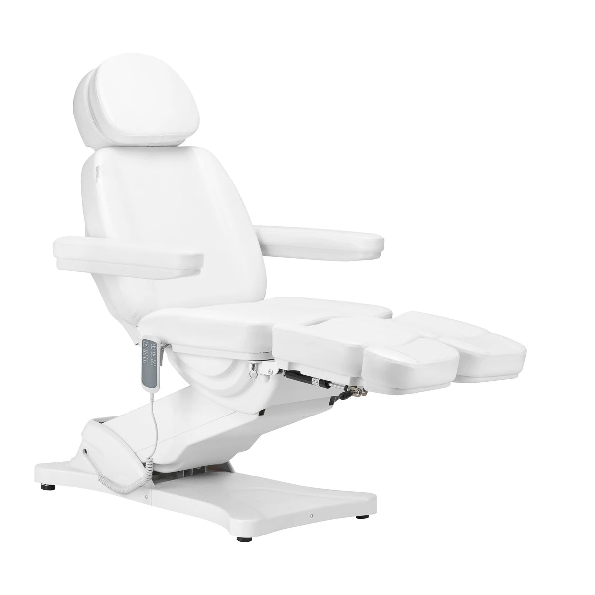 SILLON CLASSIC PEDI fotvårdsstol, 3 motorer, vit med fotavlastning