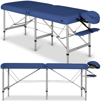 Medmal Alu bärbar massagebänk 60 vinyl flex K012 marinblå