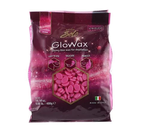 ItalWax GloWax depileringsvax, körsbärsrosa 400 gr