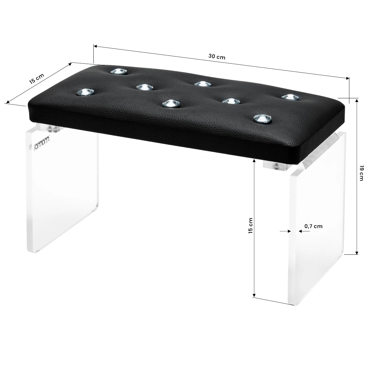 MOMO Manikyrbord Diamond Svart