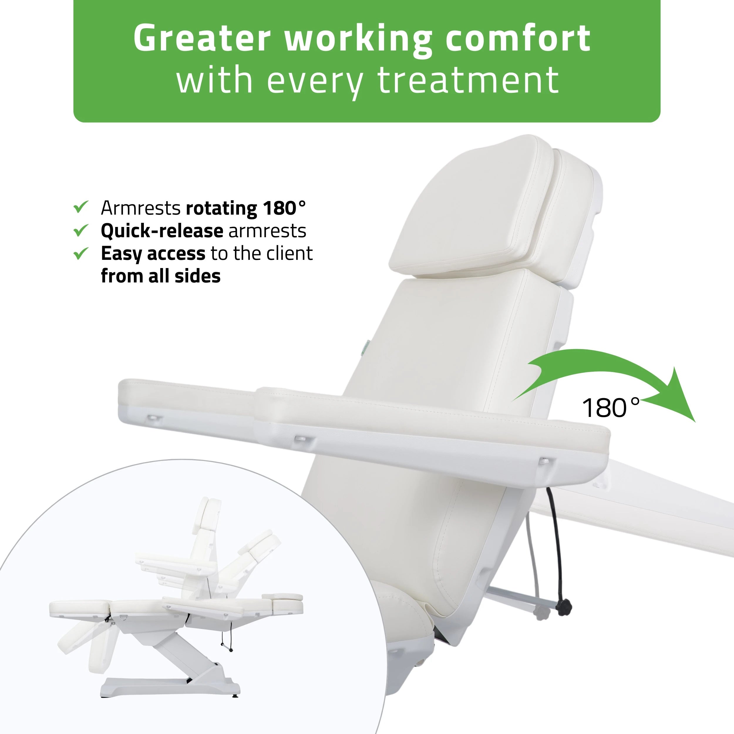 Electric beauty chair Selia PRO 4 Touch Core k301 white
