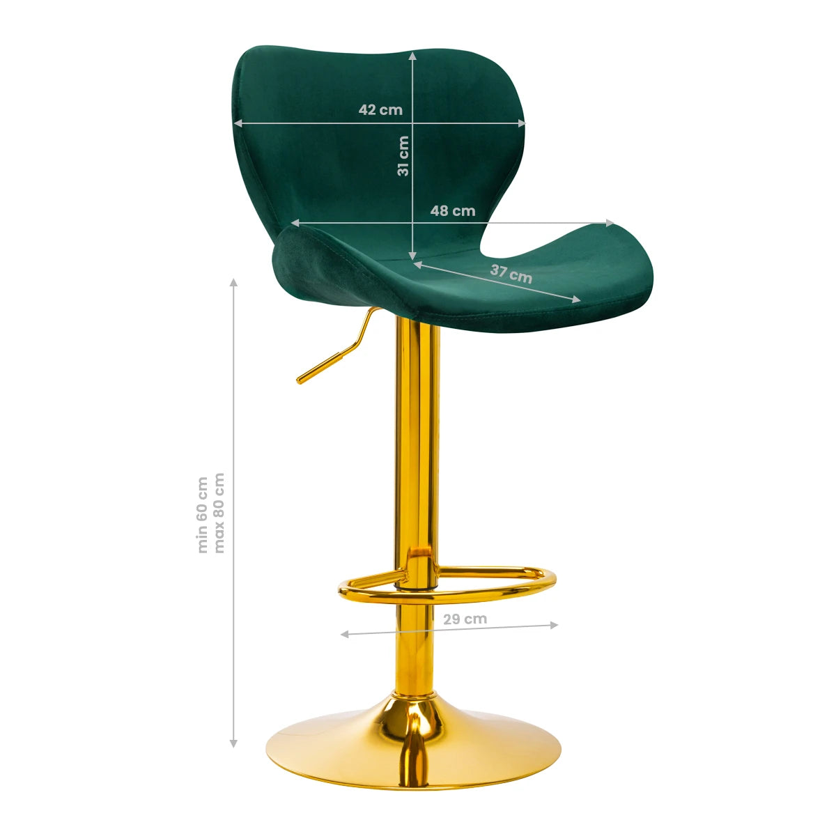 4RICO Barberarstol QS-B15 Velvet, Grön