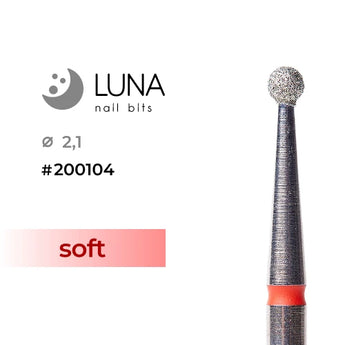 Luna Bits Diamantborr Ball 2,1 mm, Röd, Fin