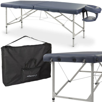 Bärbar massagebänk Verona Matt Touch K102 Agatblå