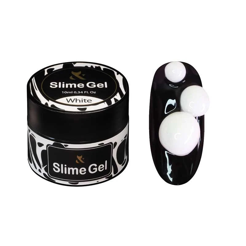 F.O.X Slime Gel nageltillbyggnad vit, 10 ml