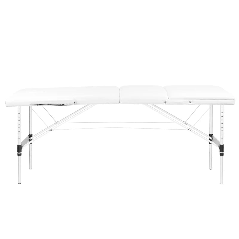 ACTIVFIZJO Bärbar massagebänk 3-delad aluminium, vit