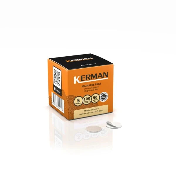 Kerman utbytesdynor S till pedikyrskiva soft 100 korn (50st)