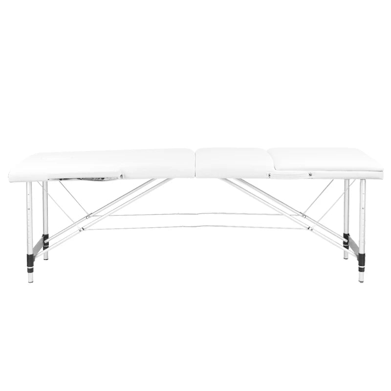 ACTIVFIZJO Bärbar massagebänk 3-delad aluminium, vit