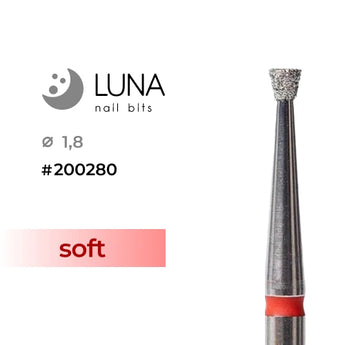 Luna Bits diamantborr Kon inverterad - 1,8 mm, röd (fin)