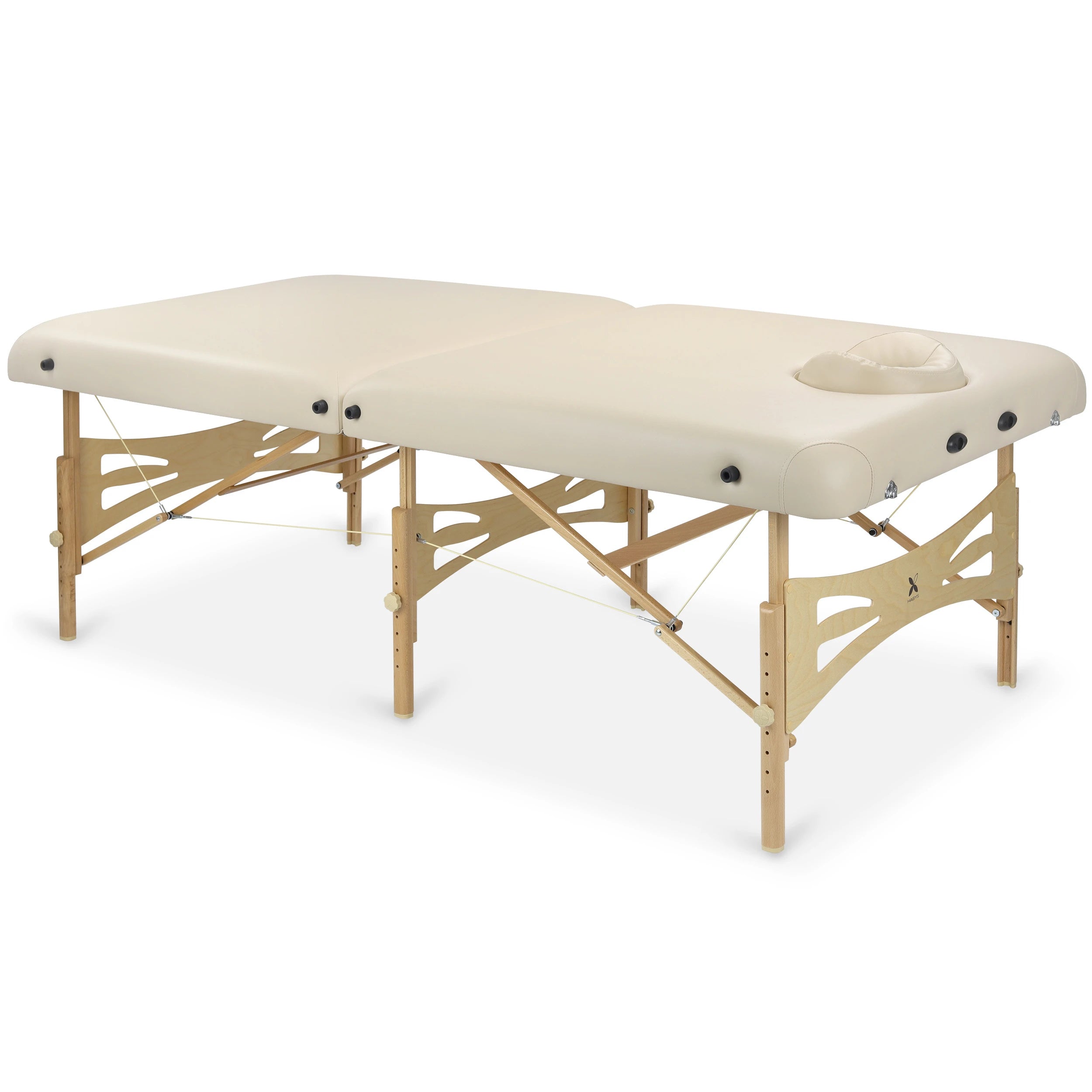 Massagebänk Integral Light Wood 102 Comfort Ansikte Hål Vinyl Flex K033 Beige