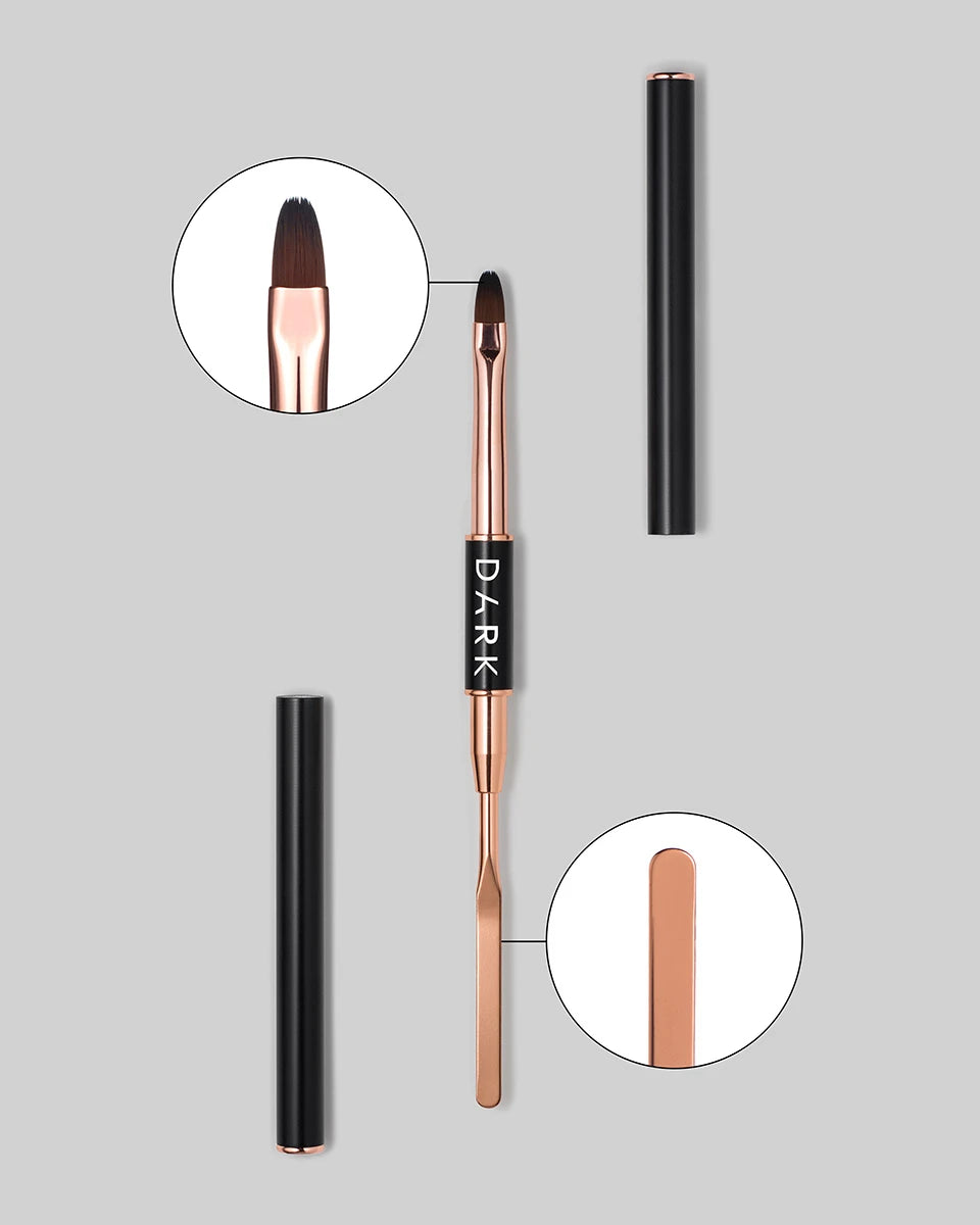 double-sided brush black (spatula rounded gel 9 mm)