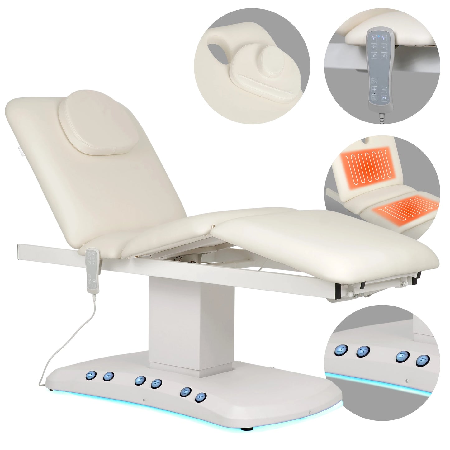 Serenity PRO 4 elektrisk uppvärmd behandlingsbänk för massage och SPA-behandlingar