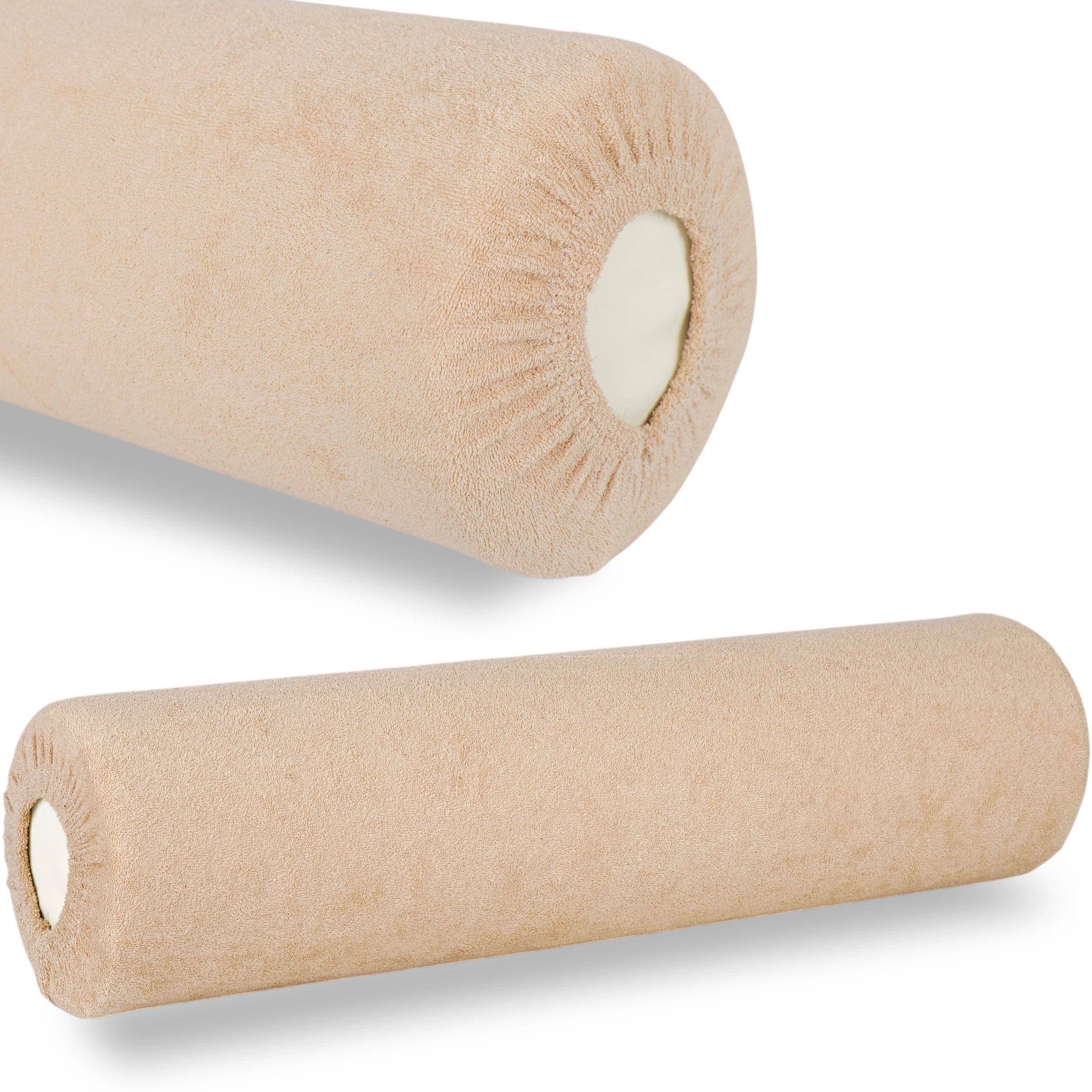 Frottékudde med elastisk band för kudde, 15 × 60 cm creamy latte
