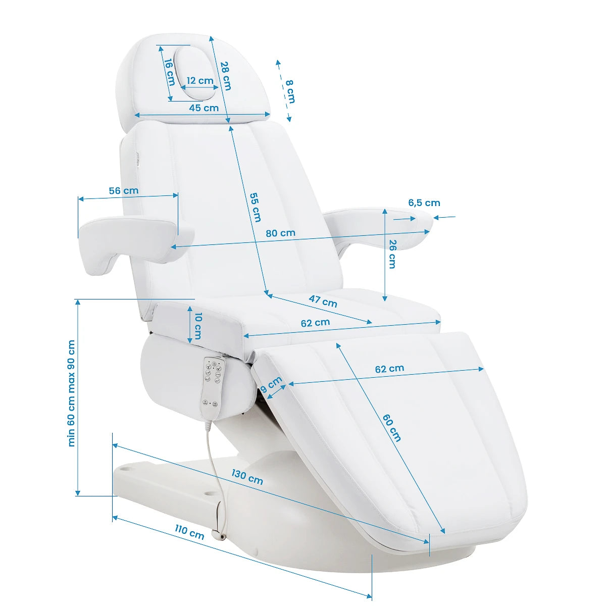 Azzurro Lux 3m white with heating