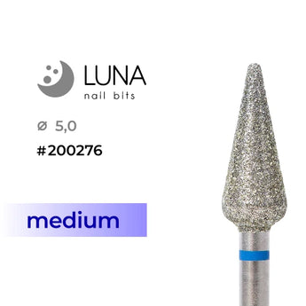 Luna Bits Diamantborr Kon - 5,0/12,5, Blå Medium