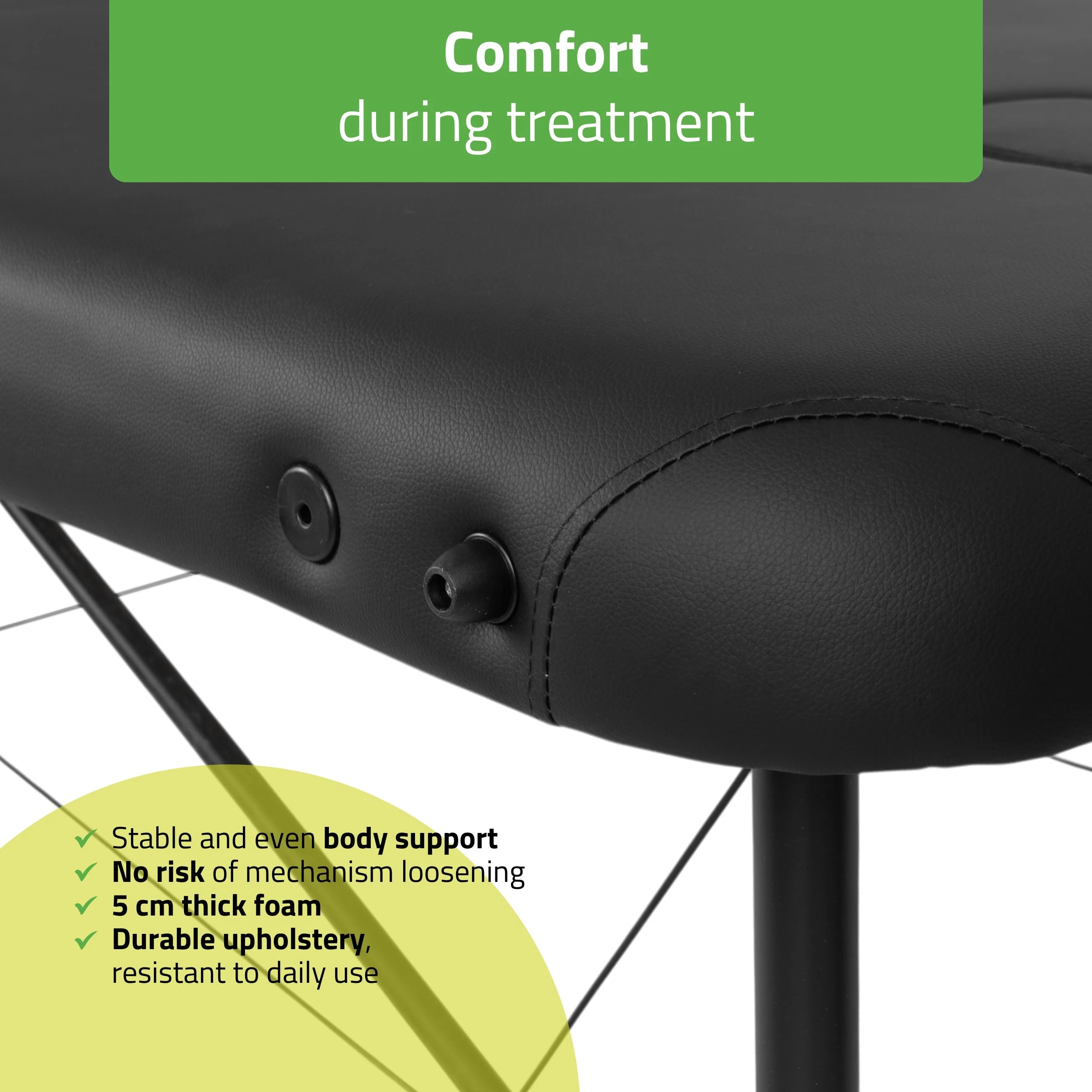 Portable massage table Rico 70 cm Comfy Base k515 black