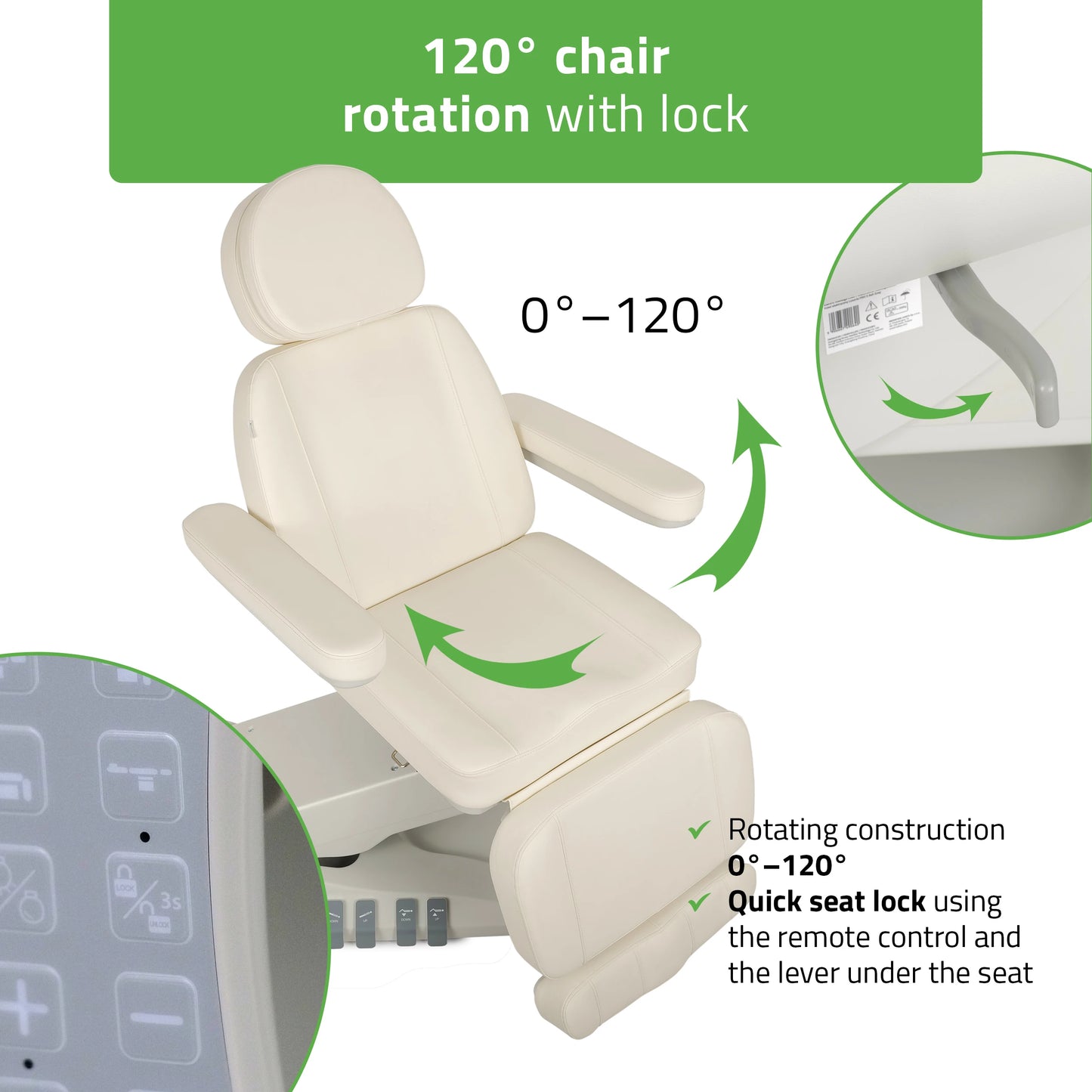 Electric beauty chair Luxoria PRO 5 k701 snow white