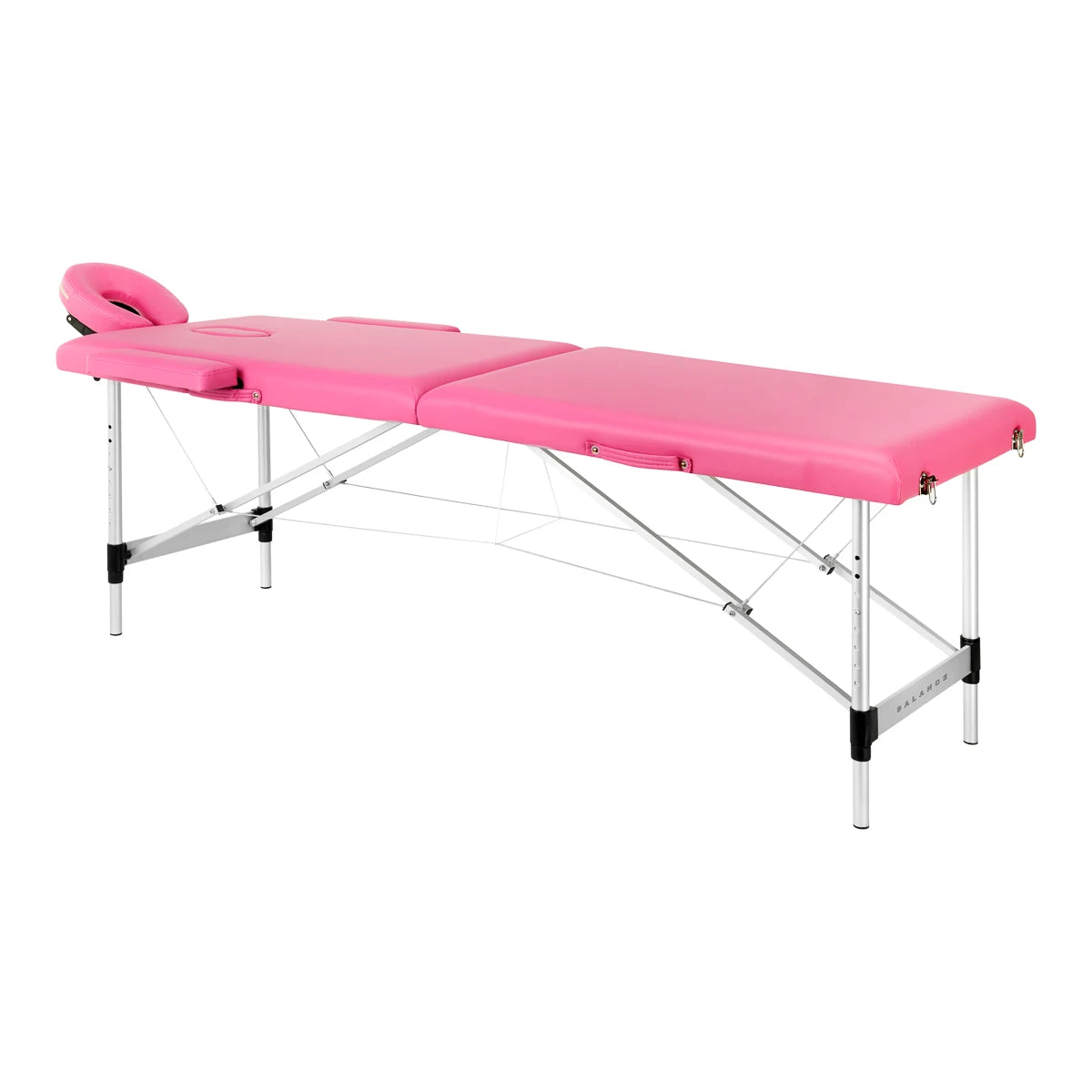 BALANCE aluminiumhopfällbar massagebänk 2-delad rosa